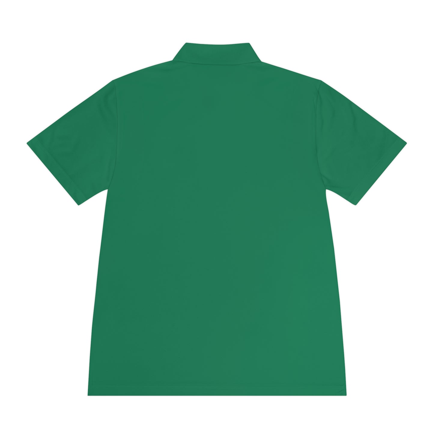 Men's White Sport Polo Shirt with Green "MG" Crest — Athletic Golf & Casual Wear