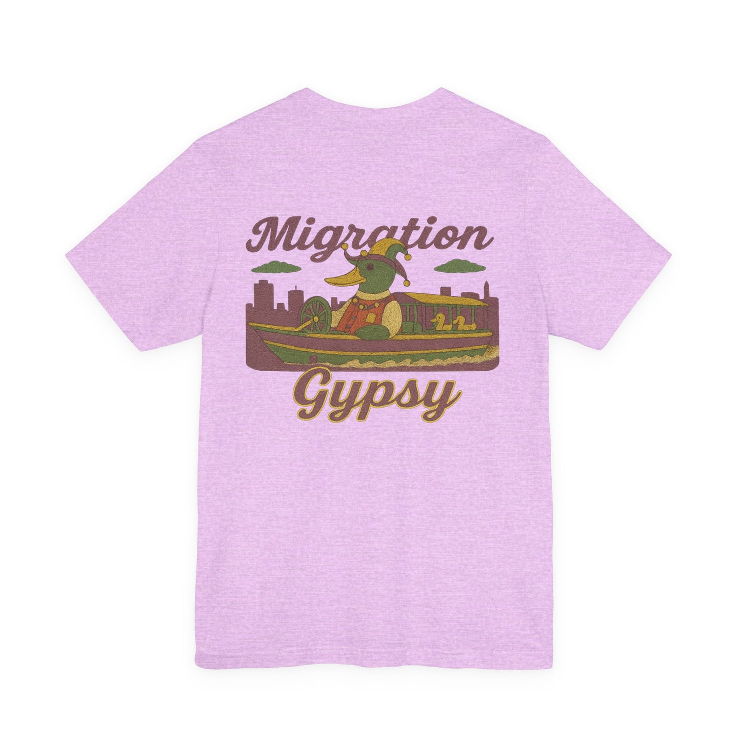 Migration Mardi Gras Vintage Duck Boat Travel Tee