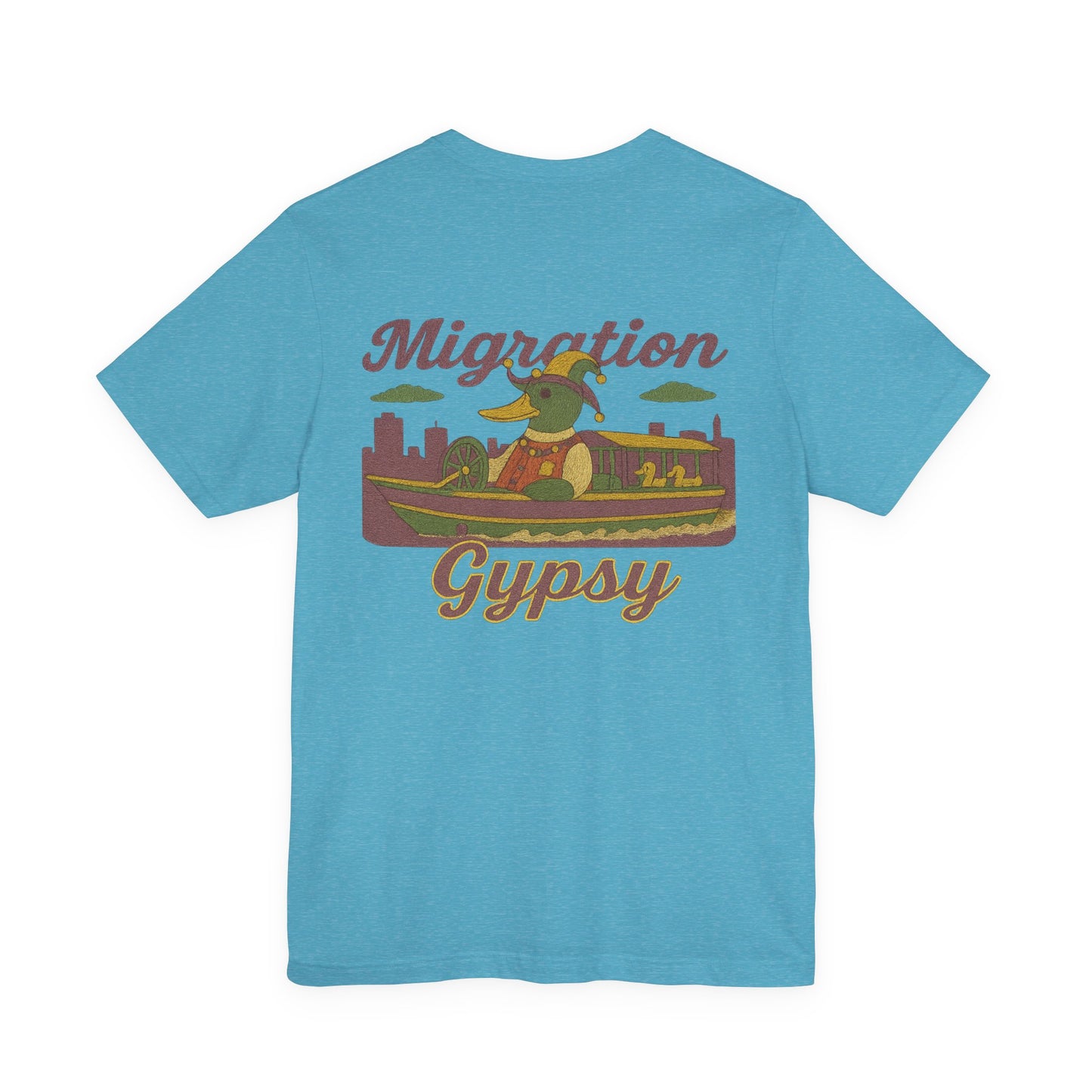 Migration Mardi Gras Vintage Duck Boat Travel Tee