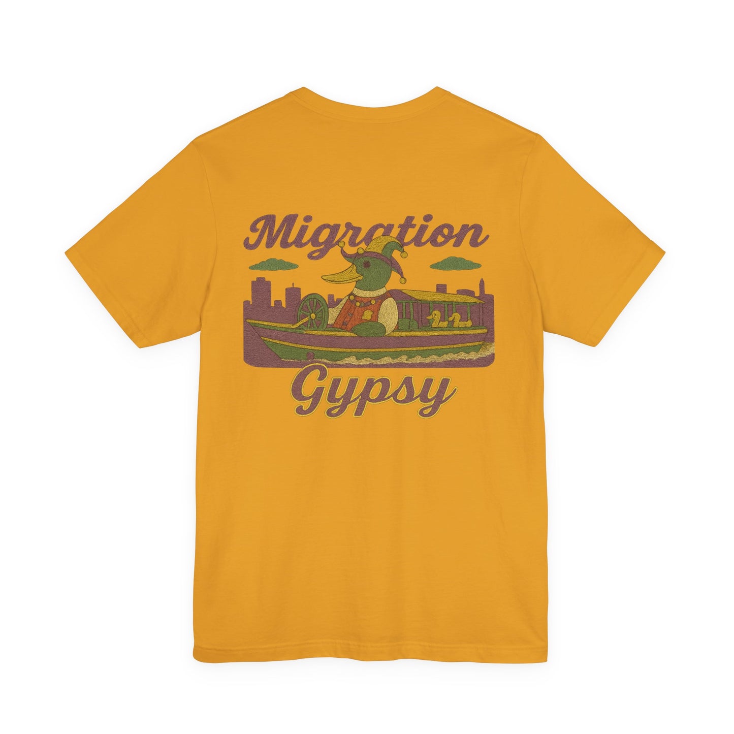 Migration Mardi Gras Vintage Duck Boat Travel Tee