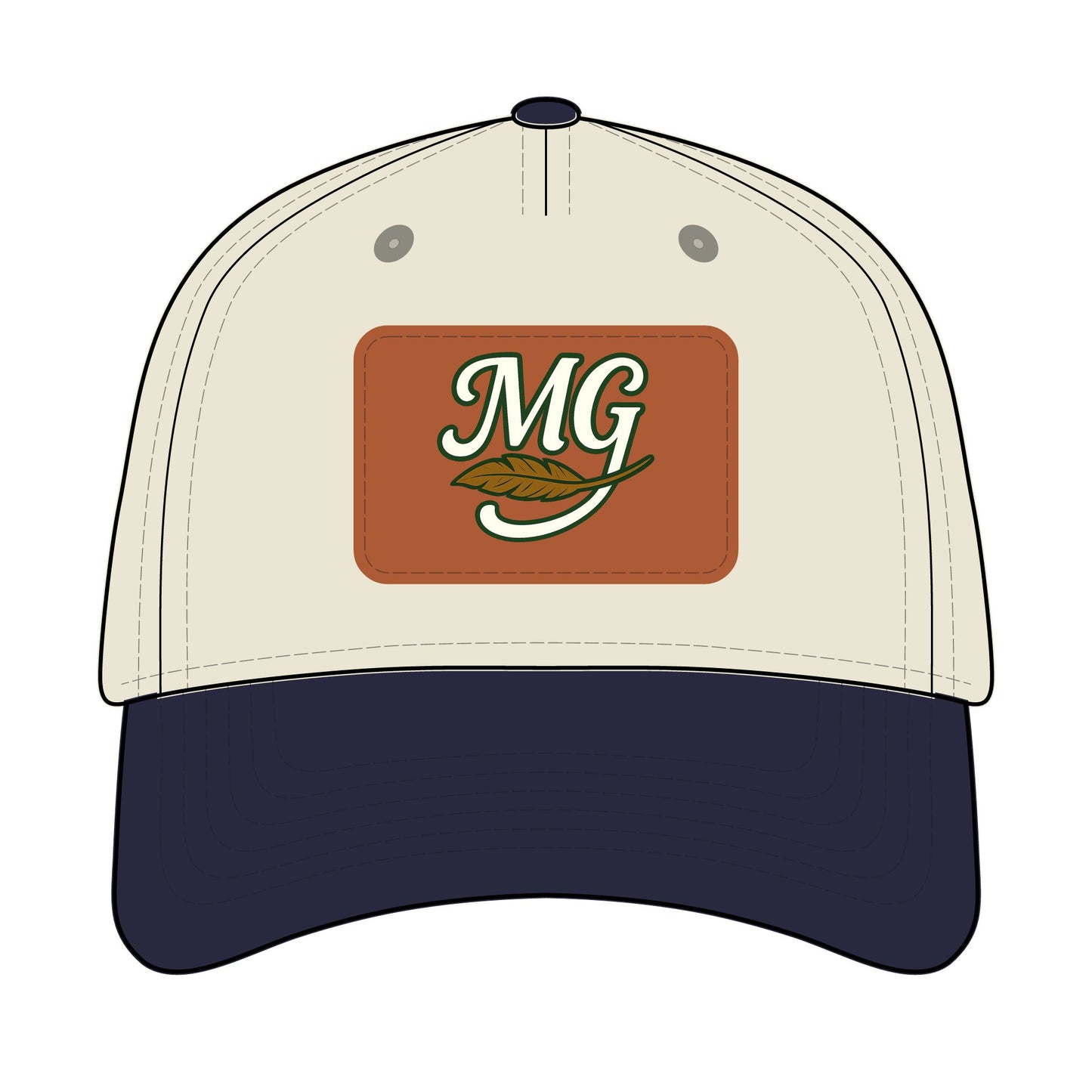 Combo MG Leather Patch Baseball Cap — Unisex 46 Combos