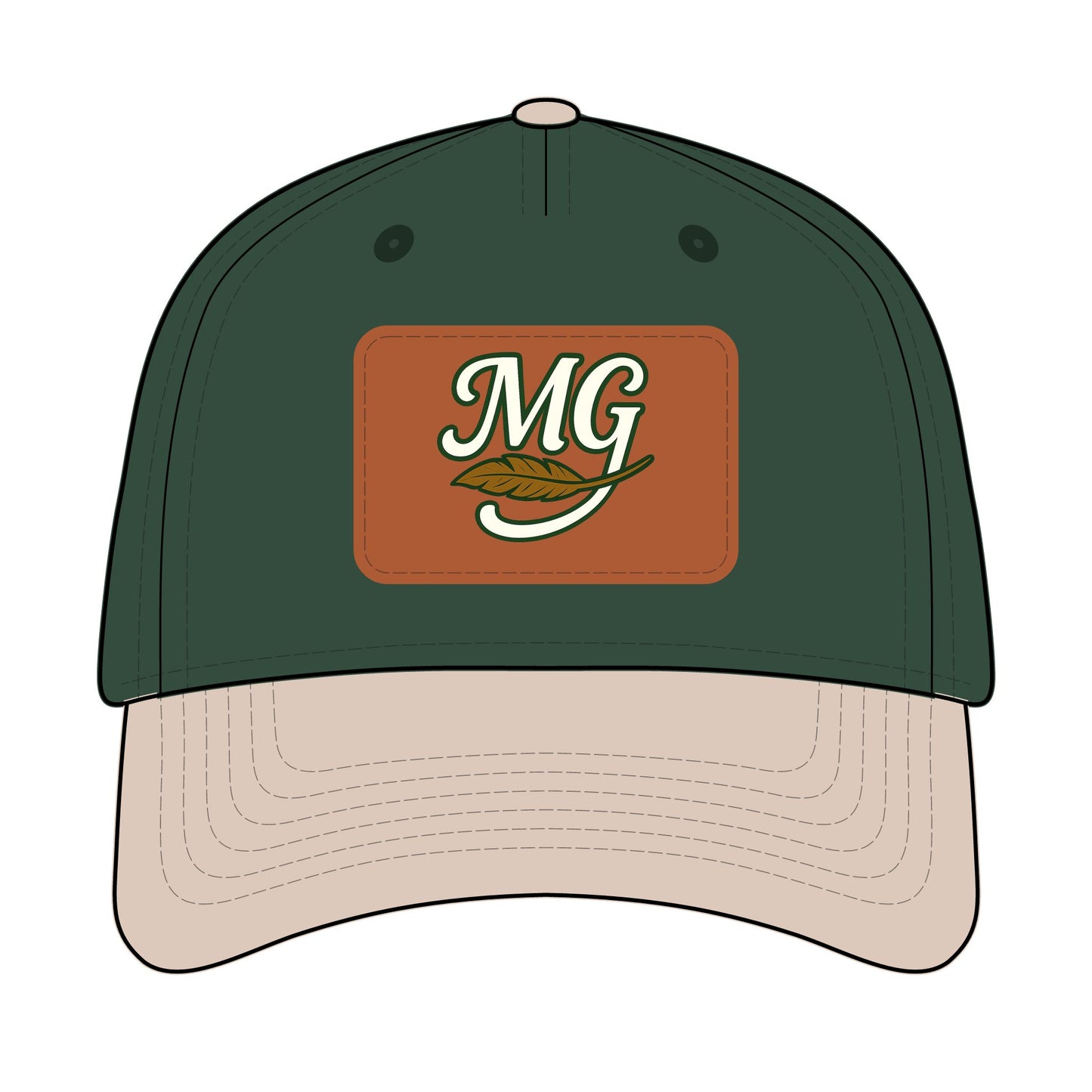 Combo MG Leather Patch Baseball Cap — Unisex 46 Combos