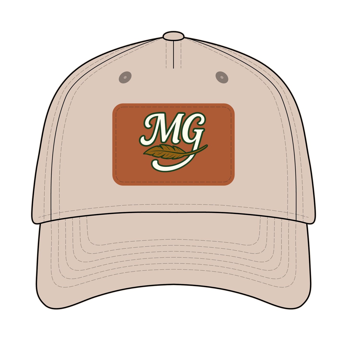 Combo MG Leather Patch Baseball Cap — Unisex 46 Combos