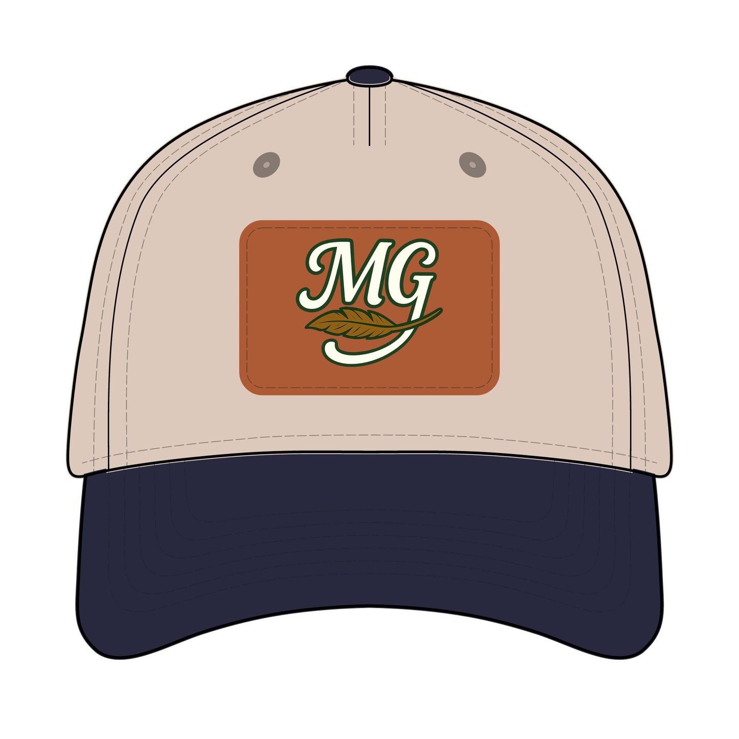 Combo MG Leather Patch Baseball Cap — Unisex 46 Combos