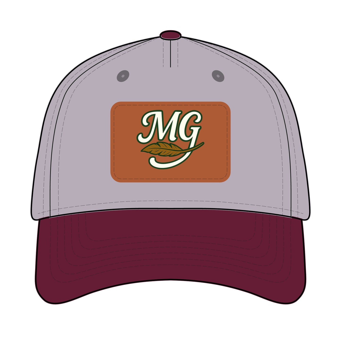 Combo MG Leather Patch Baseball Cap — Unisex 46 Combos