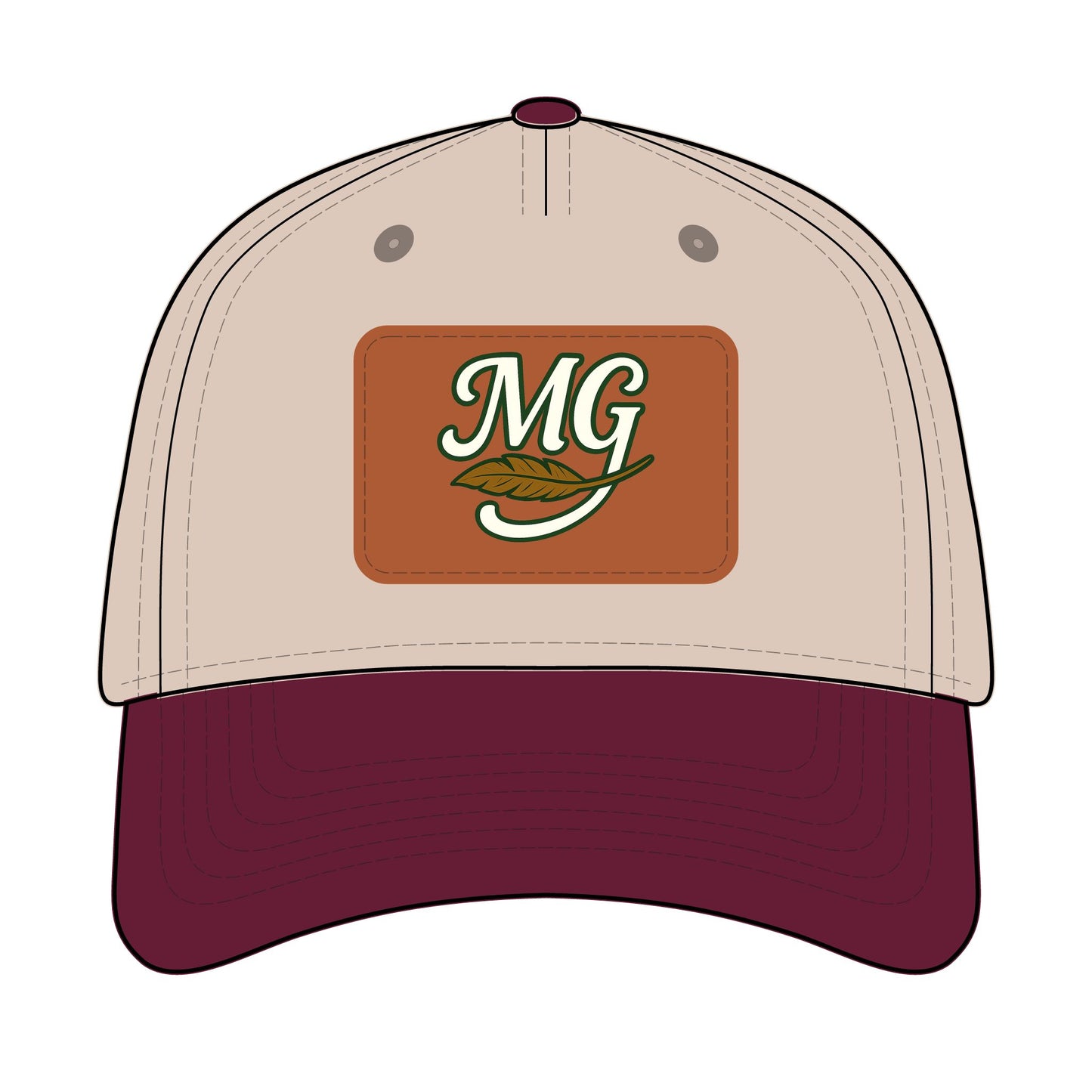 Combo MG Leather Patch Baseball Cap — Unisex 46 Combos