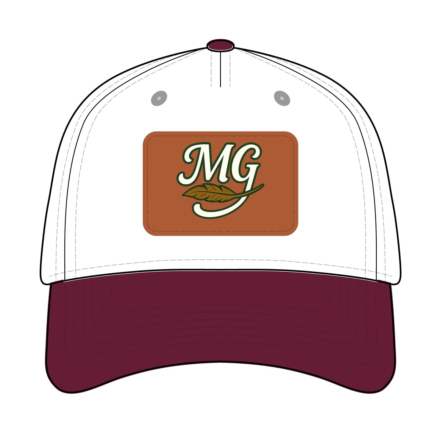 Combo MG Leather Patch Baseball Cap — Unisex 46 Combos