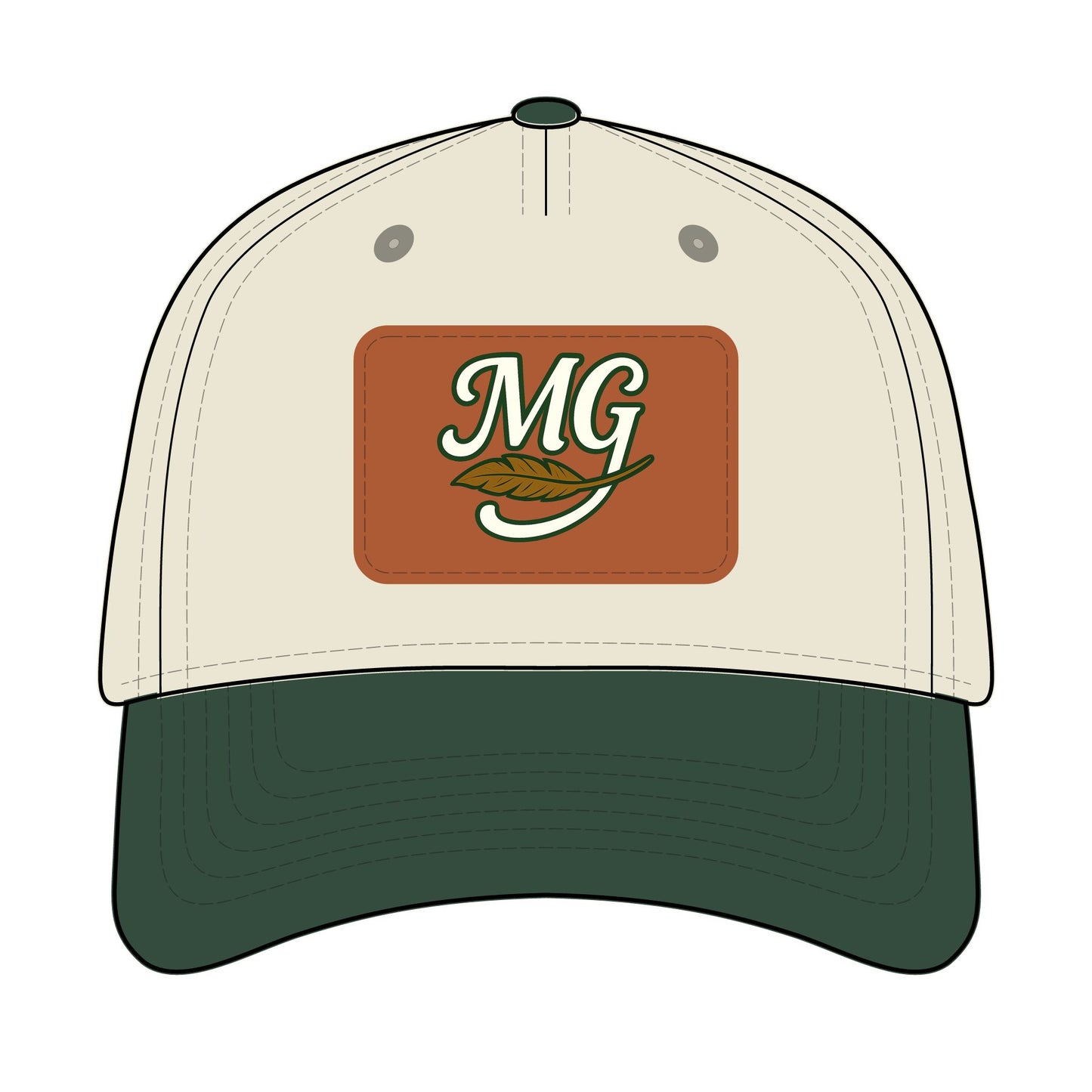 Combo MG Leather Patch Baseball Cap — Unisex 46 Combos