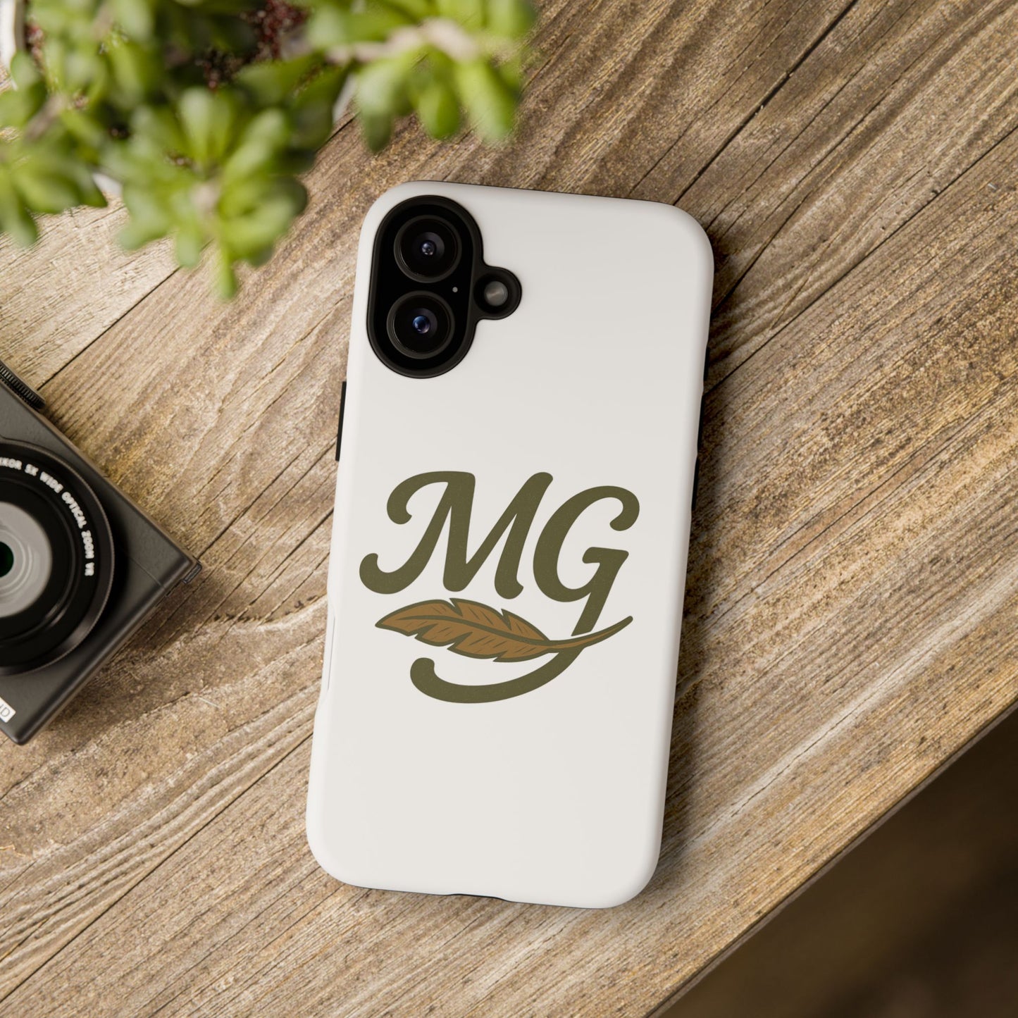 MG Leaf Tough Phone Case — Monogram Protective Phone Cover