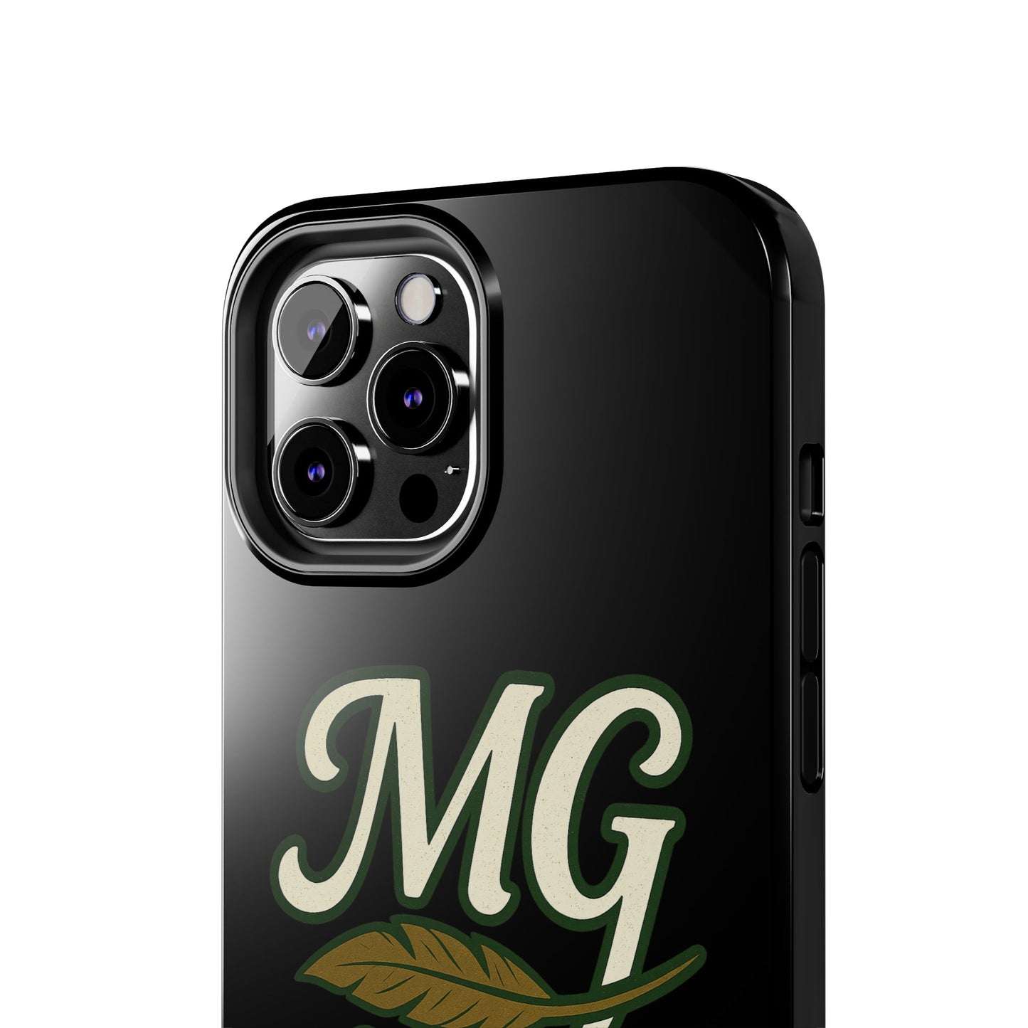 MG Leaf Light Logo Tough Phone Case — Protective Retro Monogram Phone Case