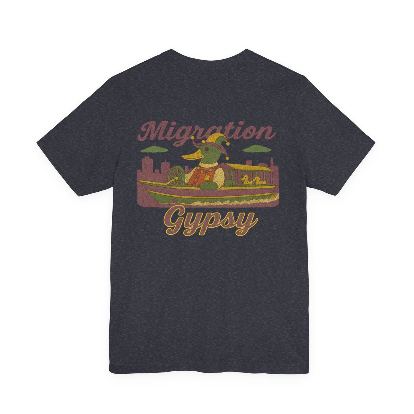 Migration Mardi Gras Vintage Duck Boat Travel Tee