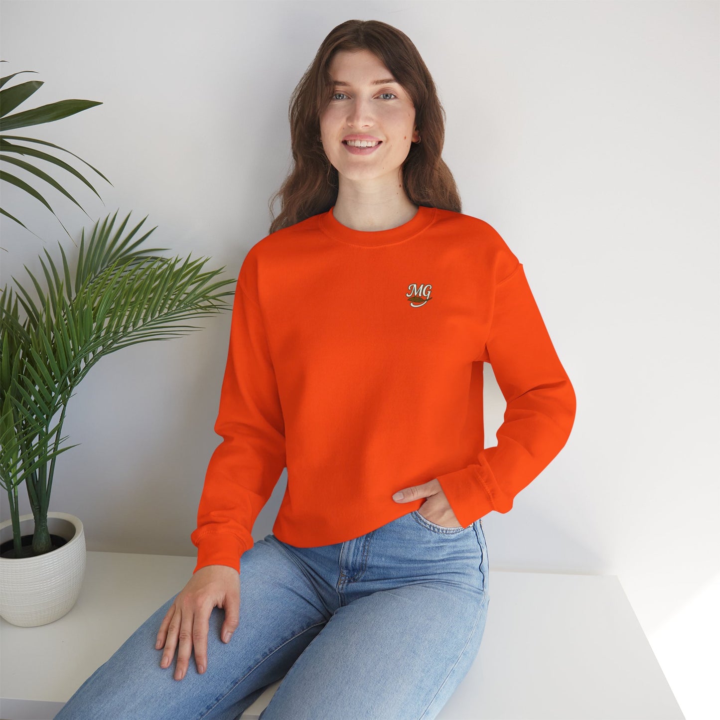 Unisex Migration Gypsy Sweatshirt | Park Bench Mossy Forest Scene