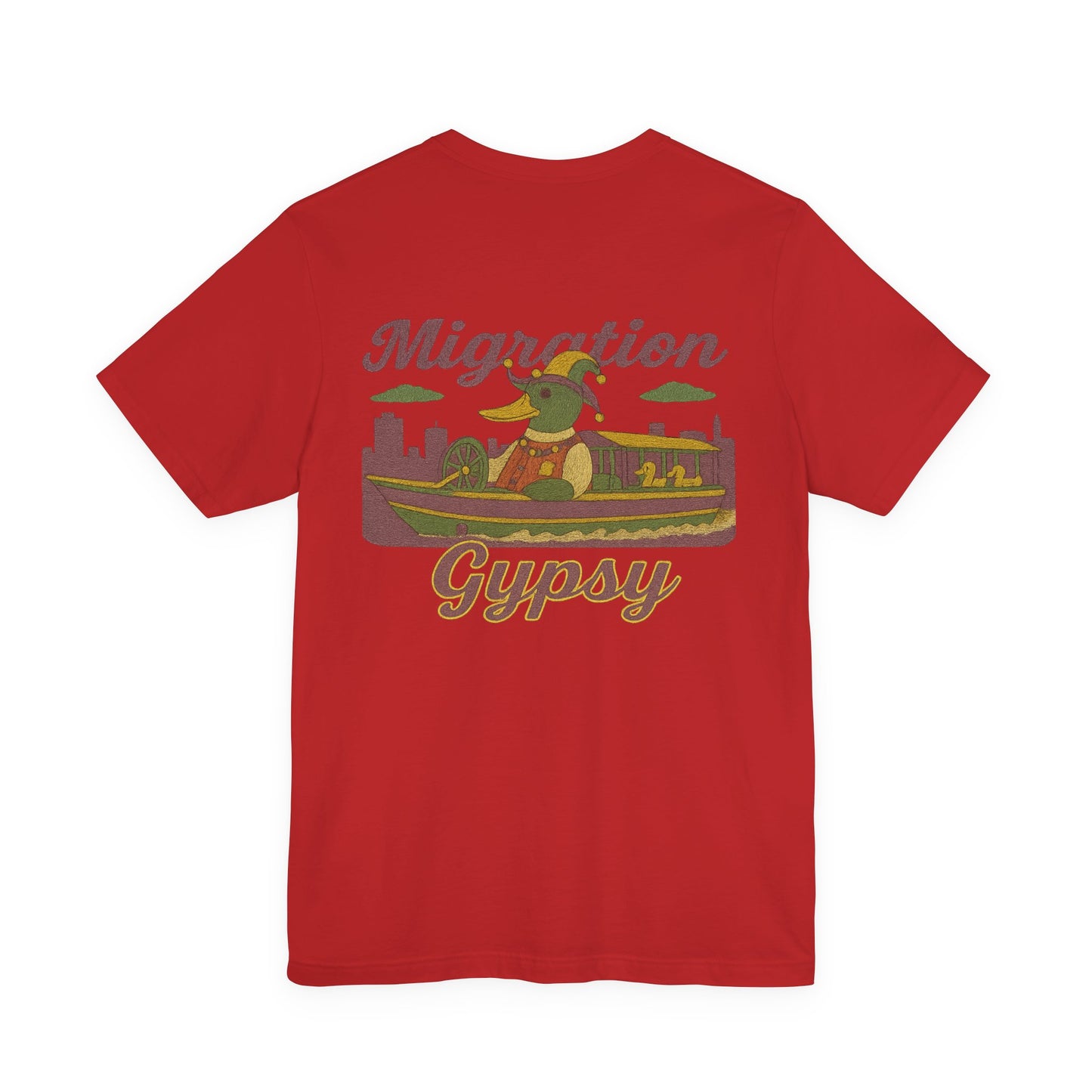 Migration Mardi Gras Vintage Duck Boat Travel Tee