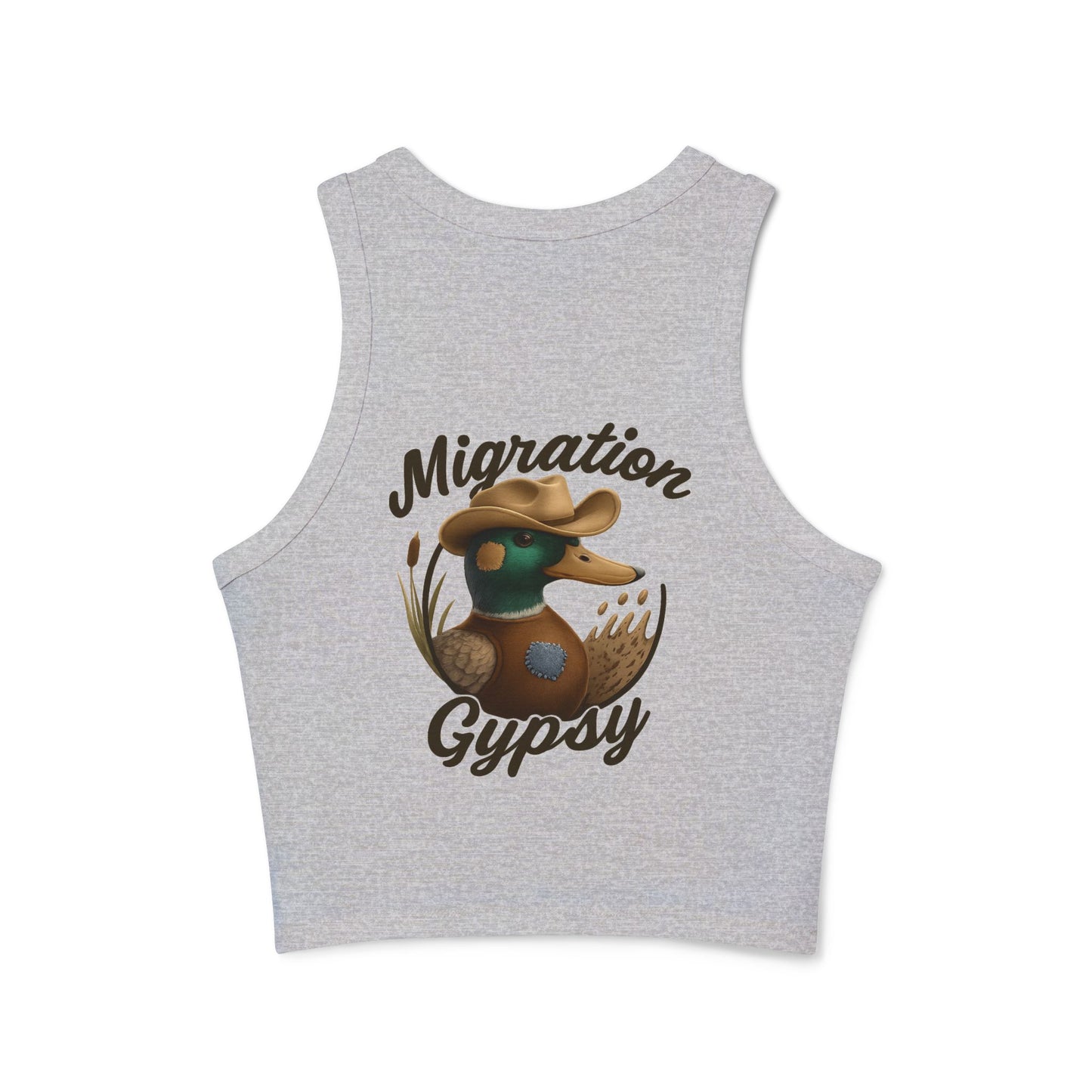 Women's Fitted Micro Mallard Rib Racer Tank Top MG Front