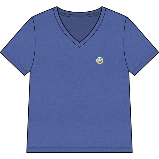 Ladies MG Pintail Baseball V-Neck Tee
