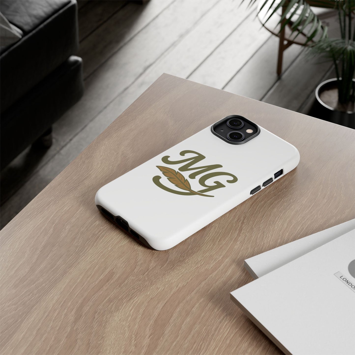 MG Leaf Tough Phone Case — Monogram Protective Phone Cover
