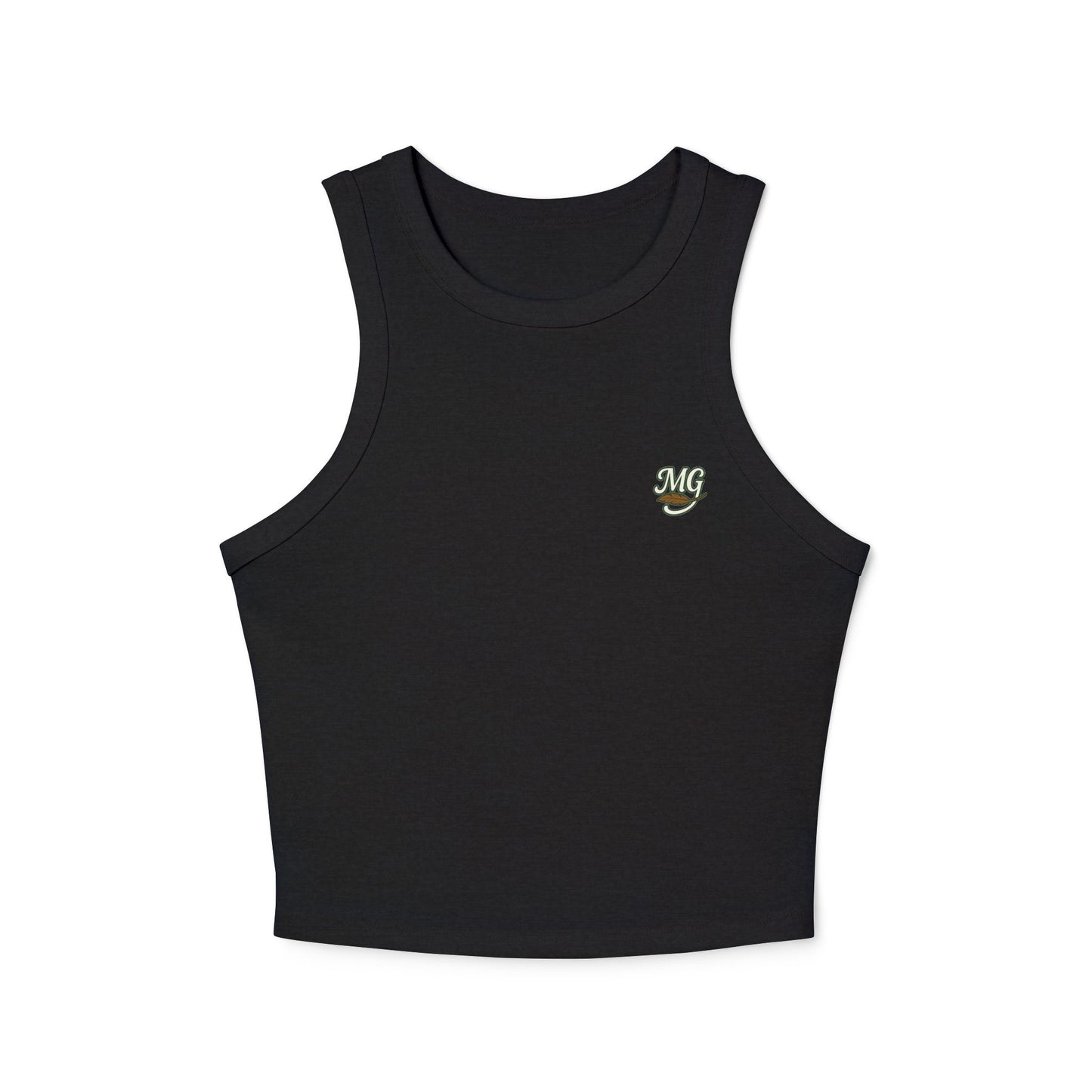 Women's Fitted Micro Mallard Rib Racer Tank Top MG Front