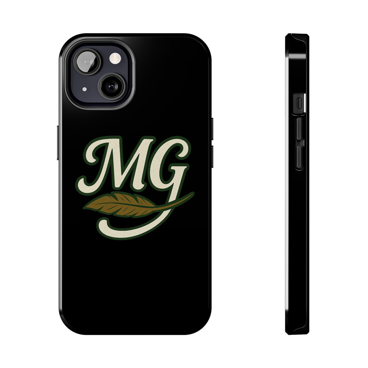 MG Leaf Light Logo Tough Phone Case — Protective Retro Monogram Phone Case