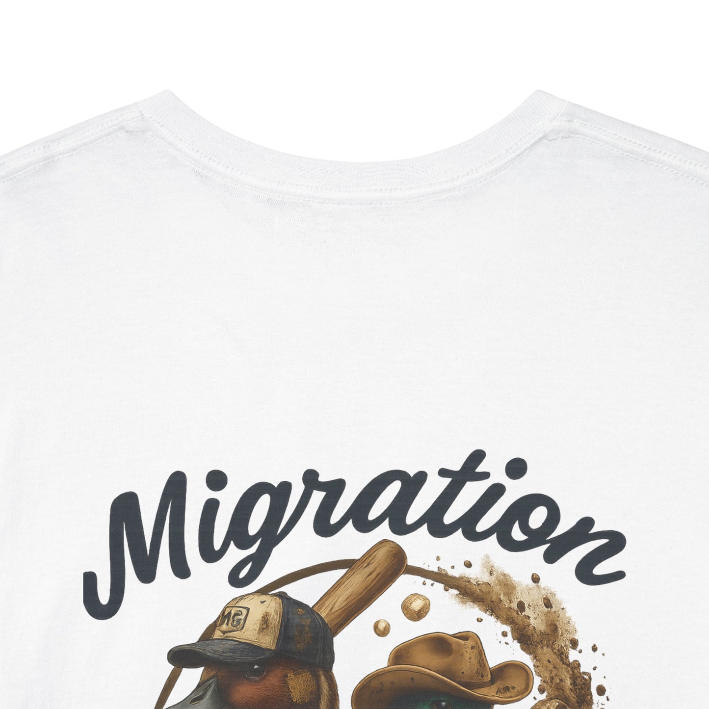 Migration Gypsies T‑Shirt — Front Baseball MG, Player Sleeves