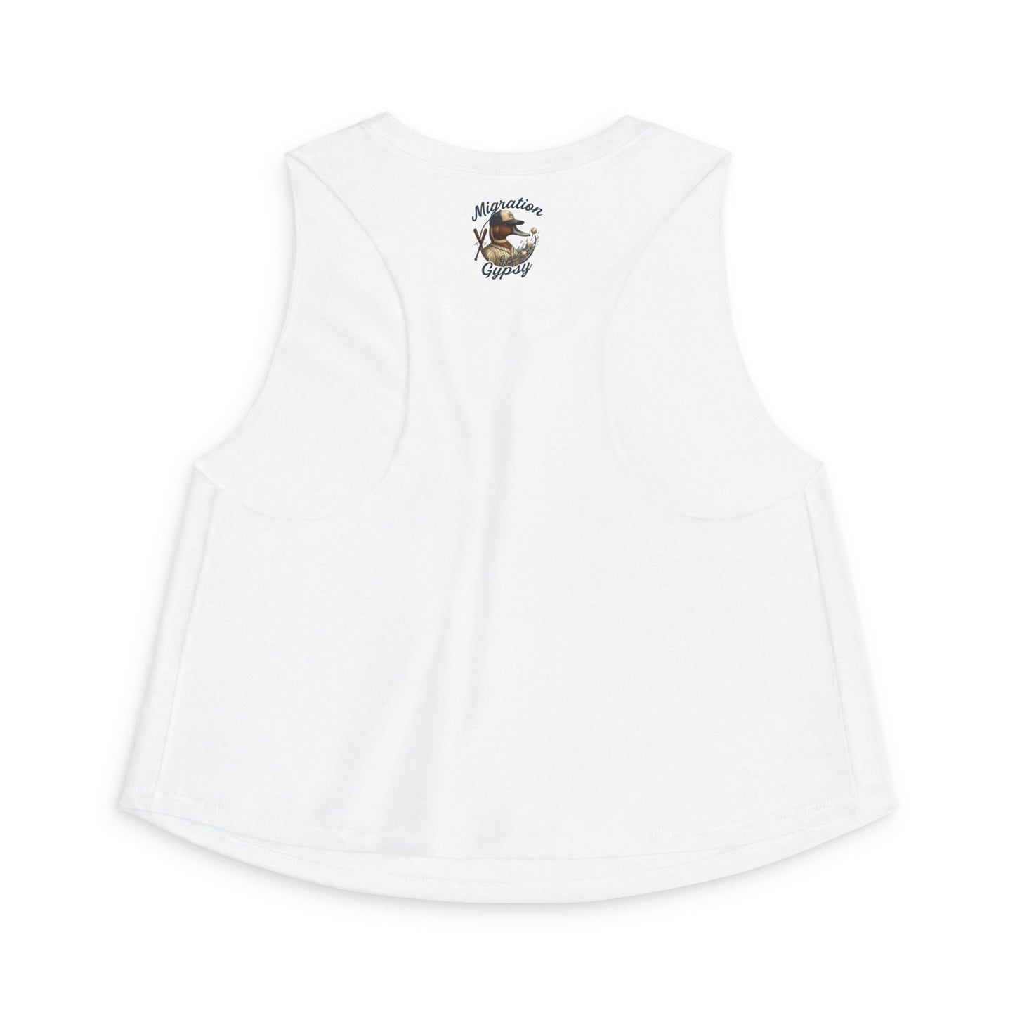 Crop Top — Retro Malibu Surf Pintail Baseball