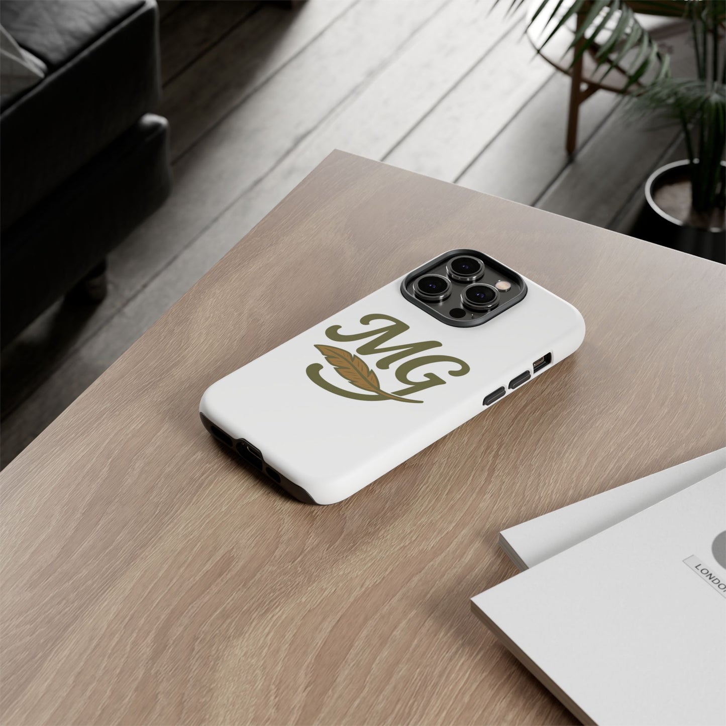 MG Leaf Tough Phone Case — Monogram Protective Phone Cover