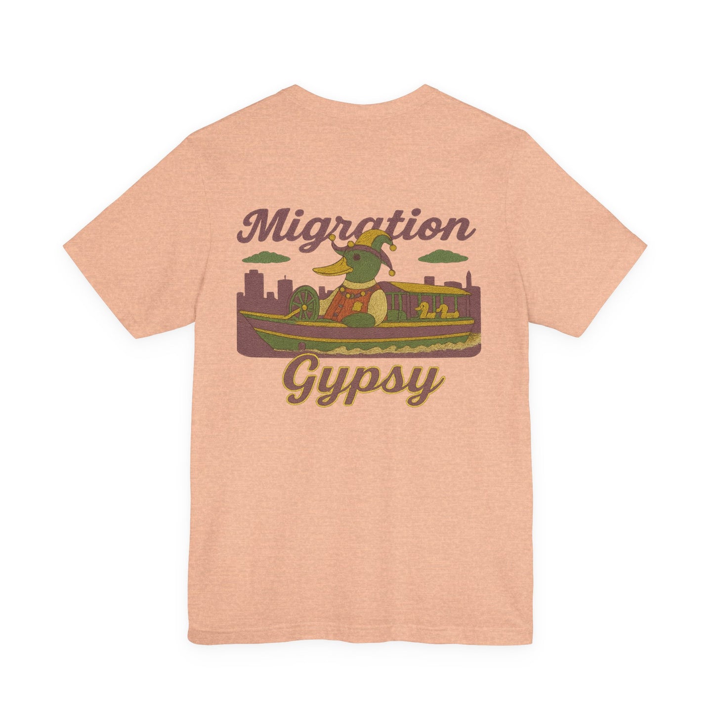 Migration Mardi Gras Vintage Duck Boat Travel Tee