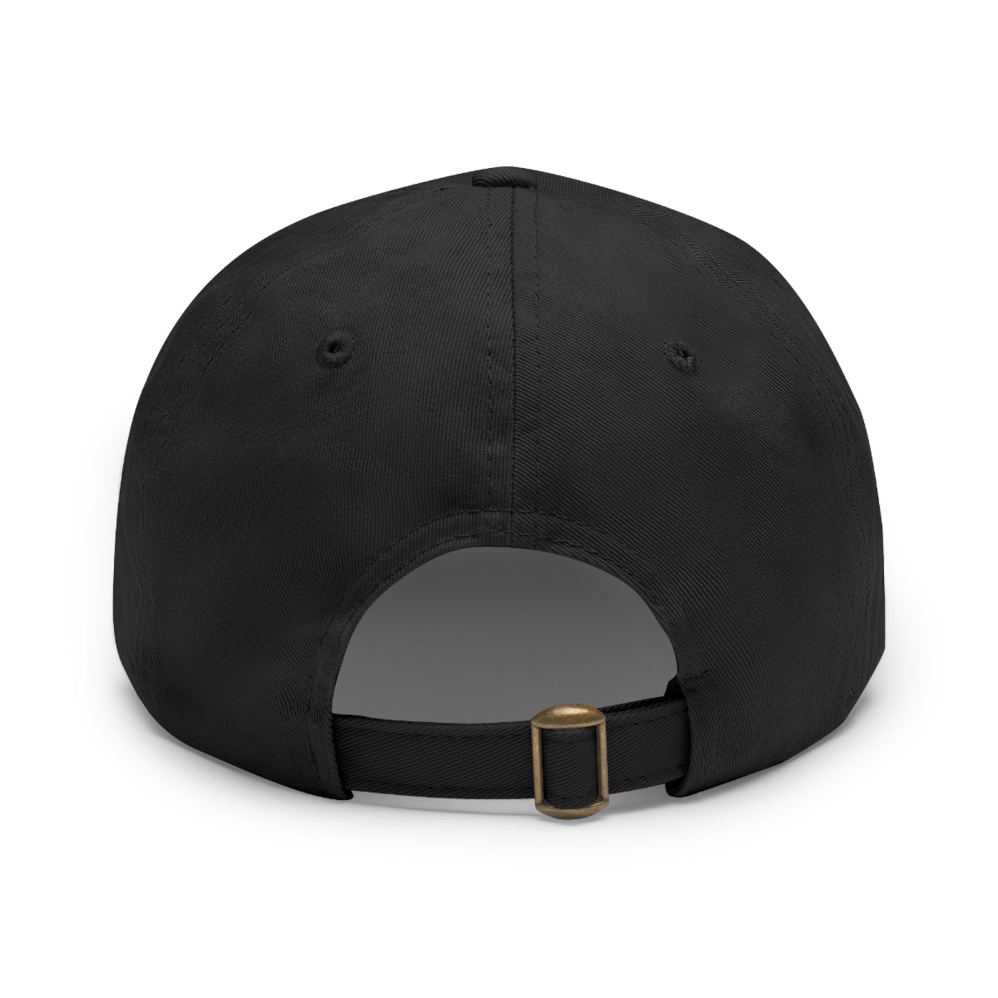 MG Leather Patch Dad Hat — Monogrammed Vintage Leaf Baseball Cap