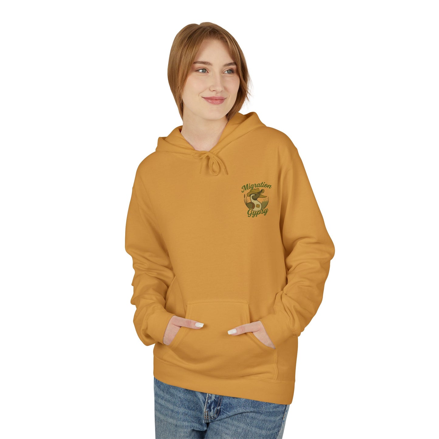 Pintail Migration Gypsy Hoodie — Vintage Outdoors Travel Logo Pullover