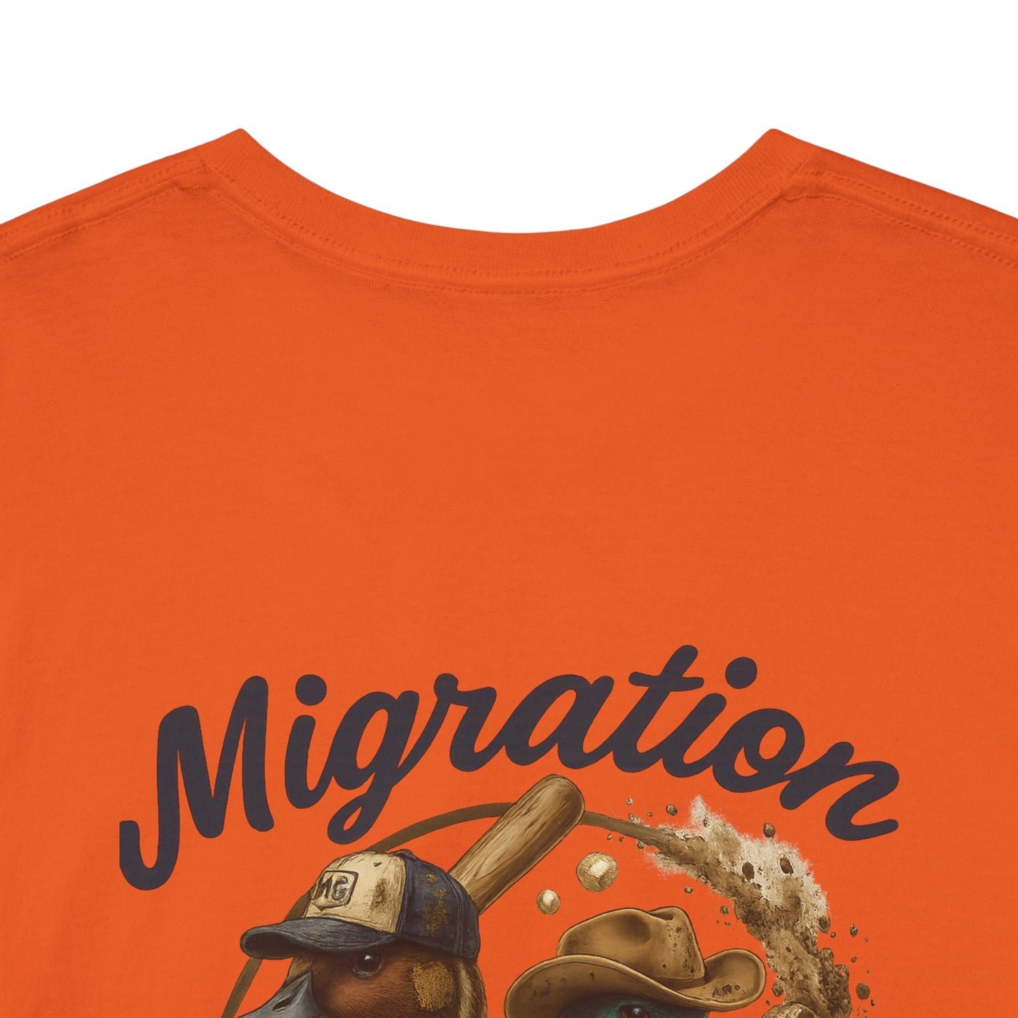 Migration Gypsies T‑Shirt — Front Baseball MG, Player Sleeves