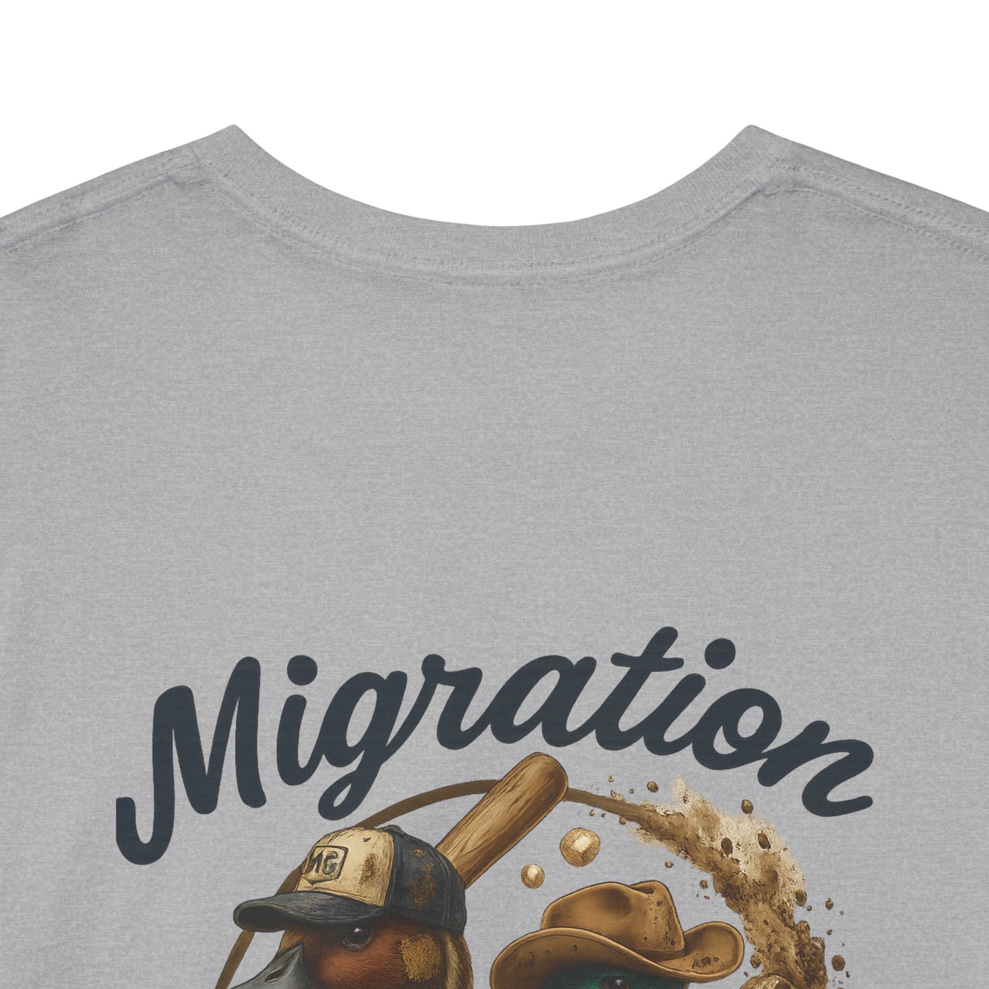 Migration Gypsies T‑Shirt — Front Baseball MG, Player Sleeves